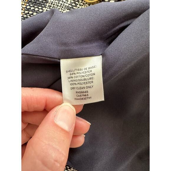 Halogen Womens Gray Libbie Plaid Tweed Blazer Jacket Size Large NWT - Picture 10 of 12